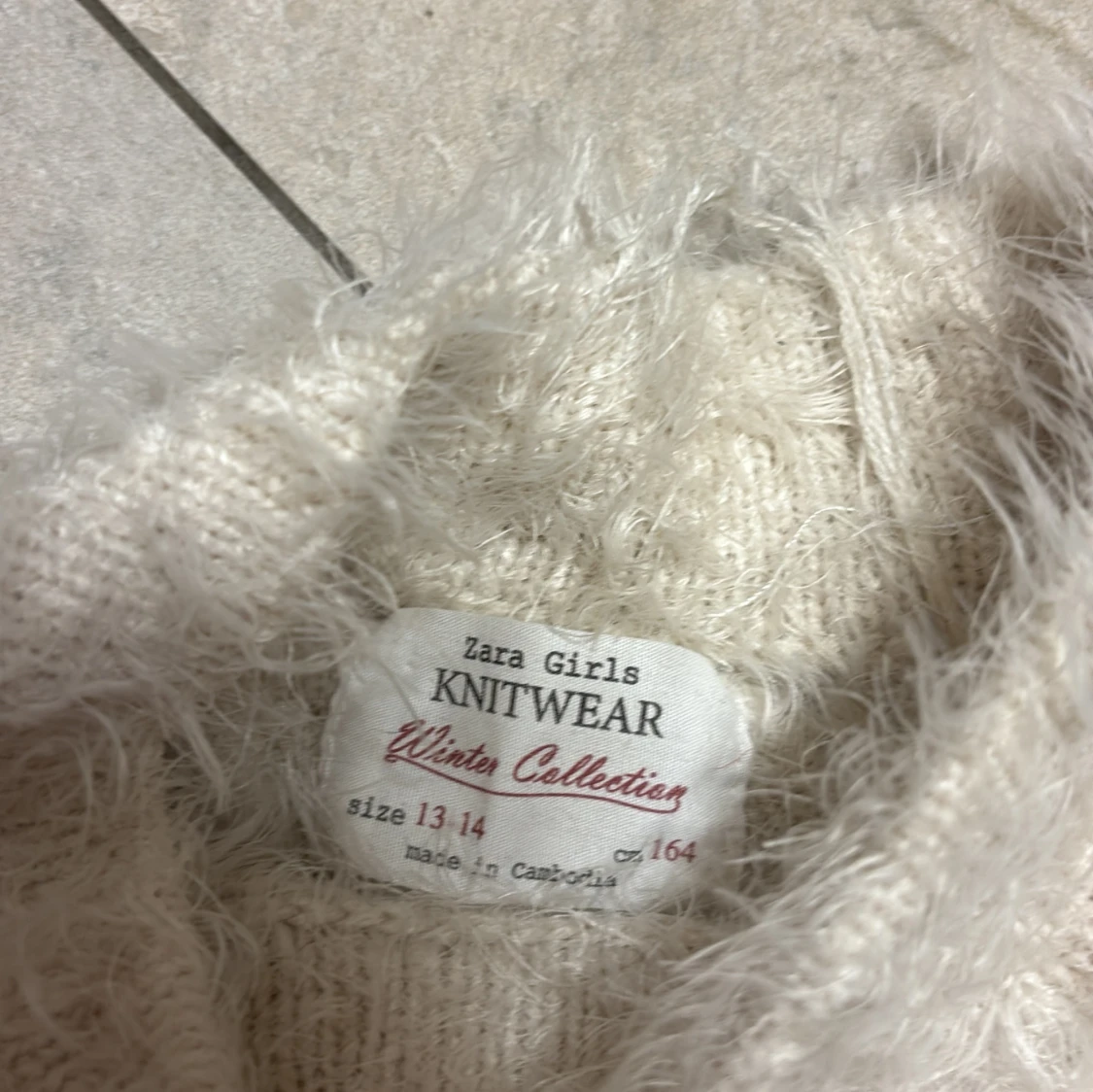 Fluffig vit stickad tröja Zara Girls - 2