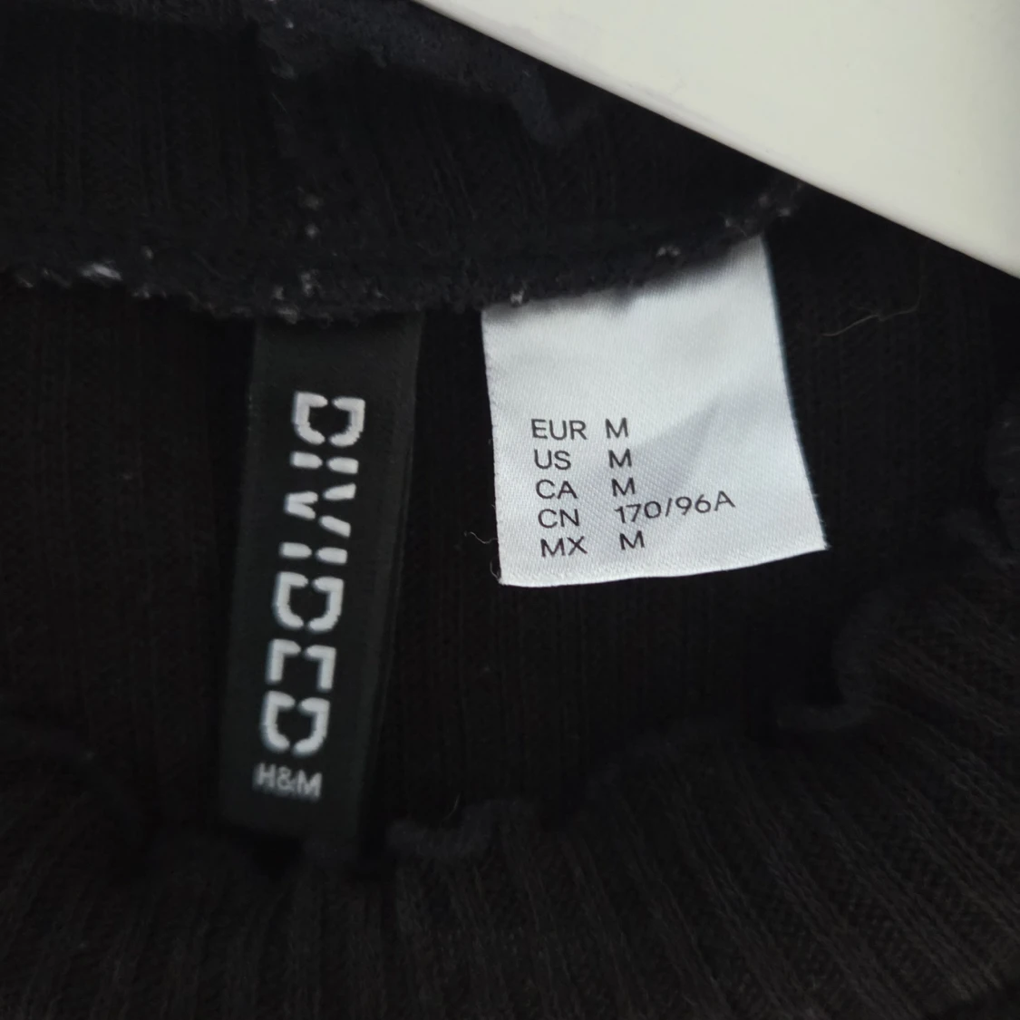 Svart ribbad långärmad topp H&M Divided - 3