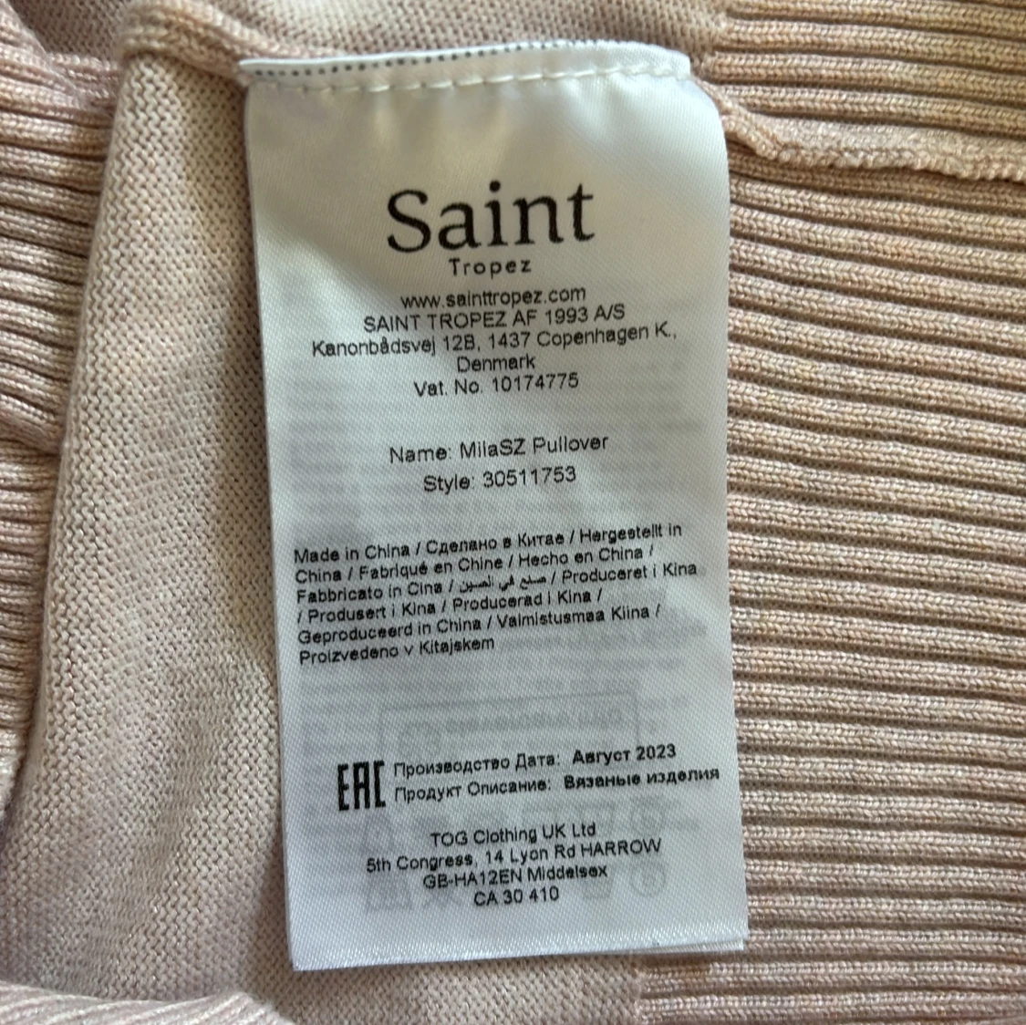 Ljusrosa stickad tröja Saint Tropez - 3