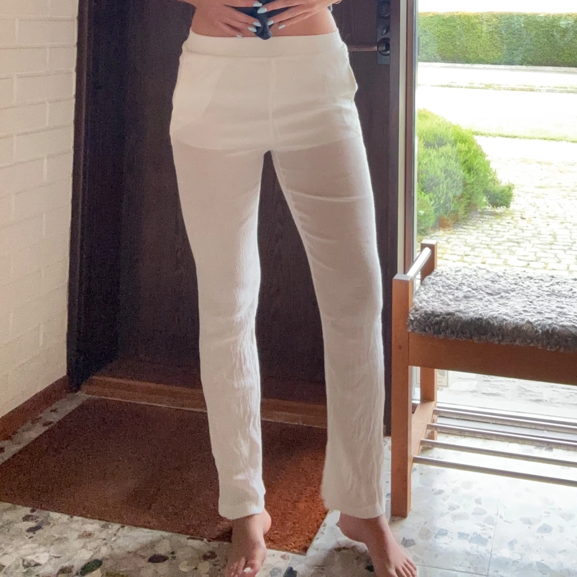 Vita linnebyxor från Berskha - 2