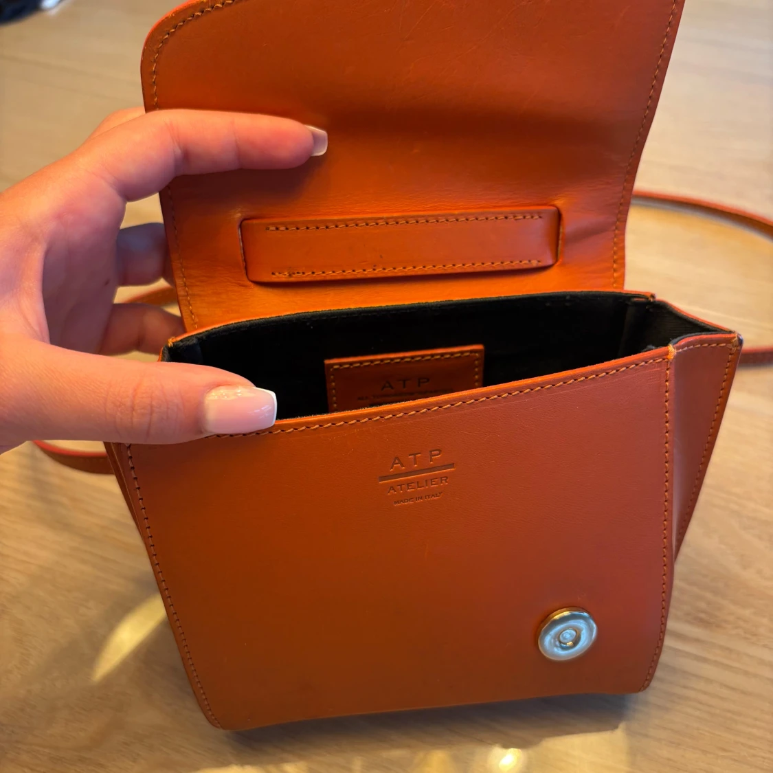 Orange handväska från ATP Atelier - 3