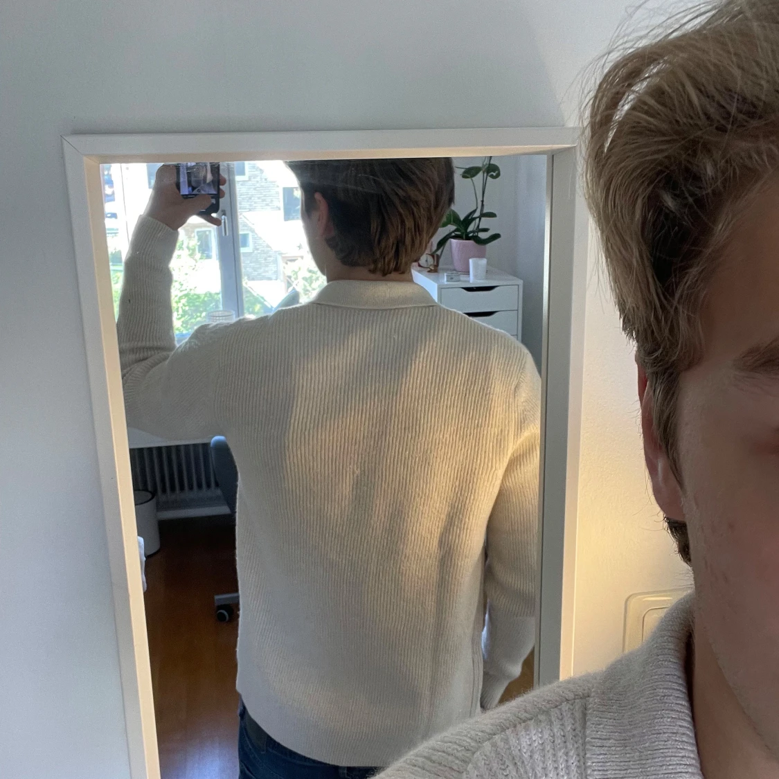 Ny vit/beige kofta - 2