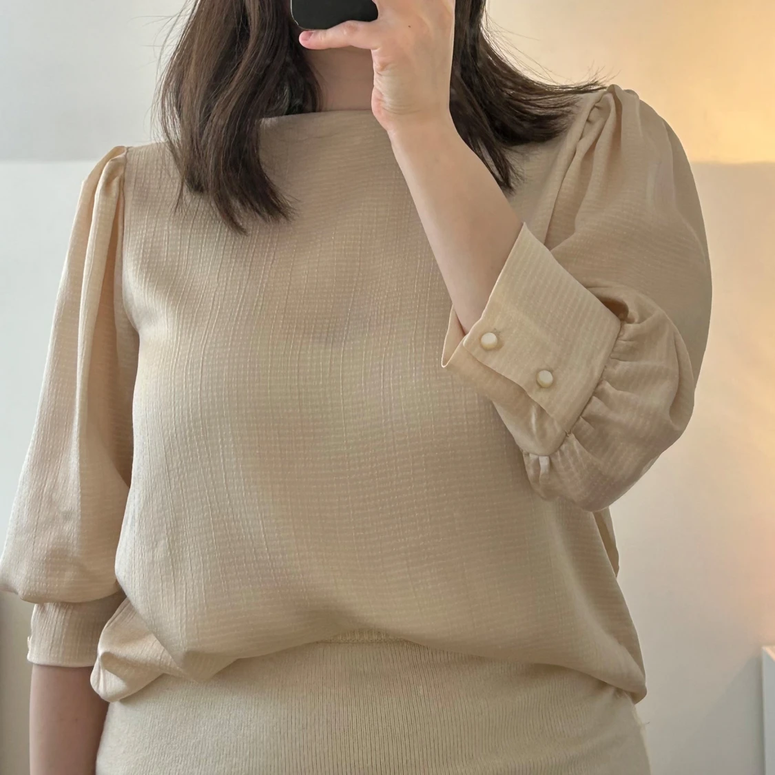 Beige blus från NA-KD - 1