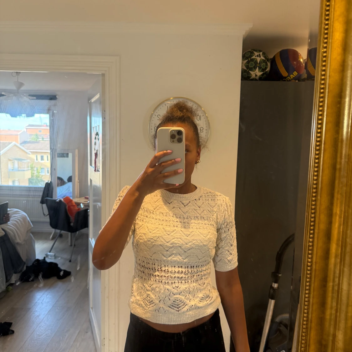 Beige stickad topp från Zara - 1