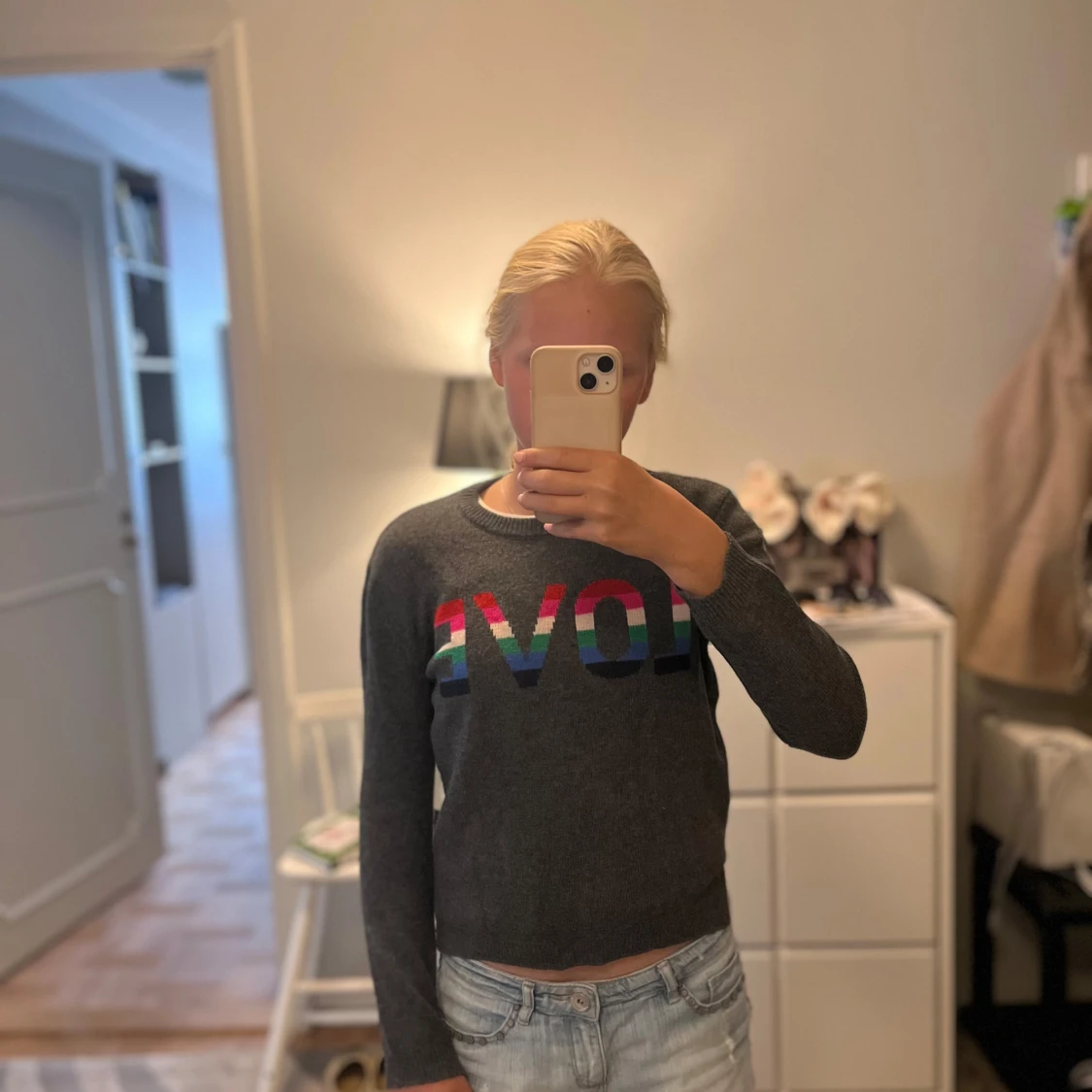 Mörkgrå stickad tröja LOVE Zadig & Voltaire