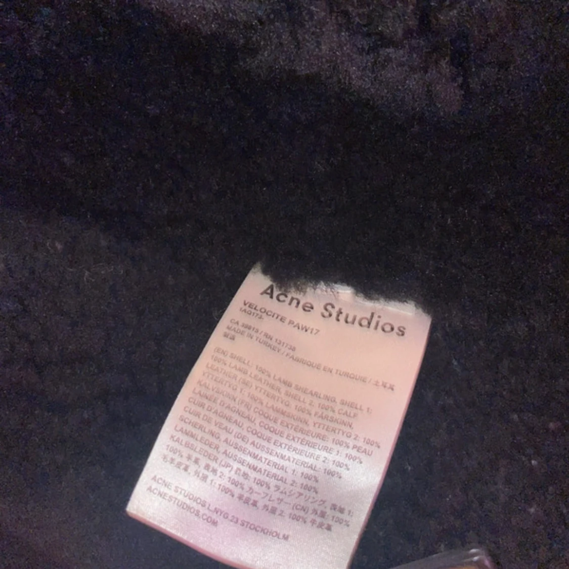 Svart pälsjacka Acne Studios - 1