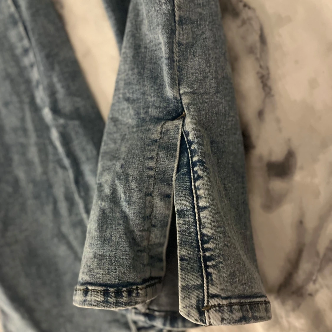 Blå bootcut jeans med slits från ONLY - 2