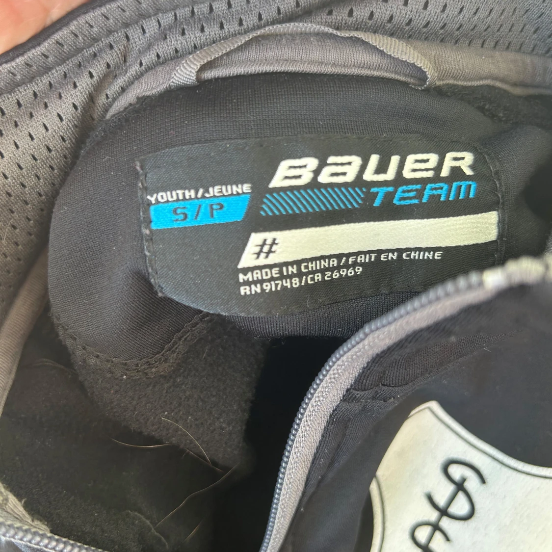 Svart Bauer half zip tröja S - 2