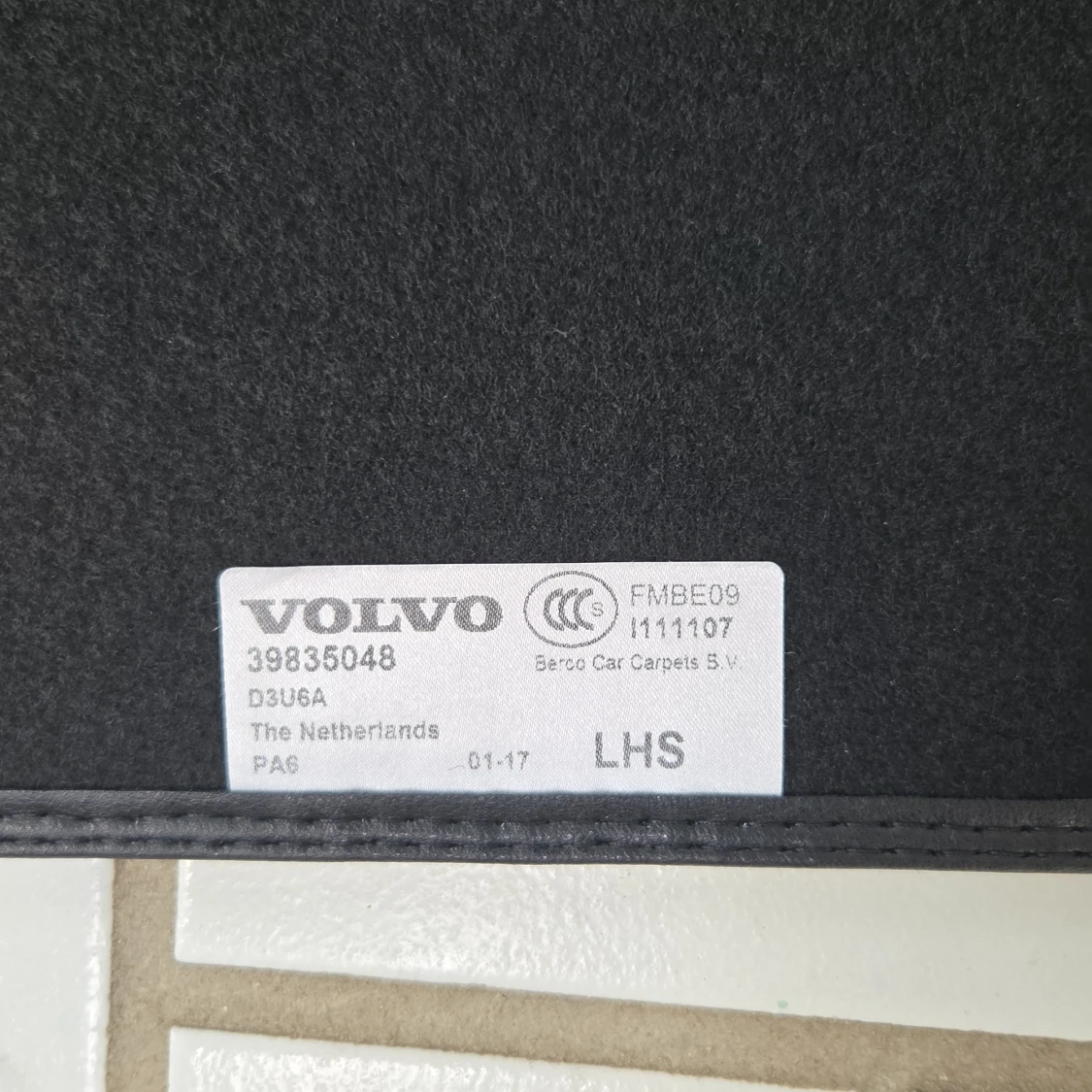 Bilmattor Volvo V90 S90 - 1