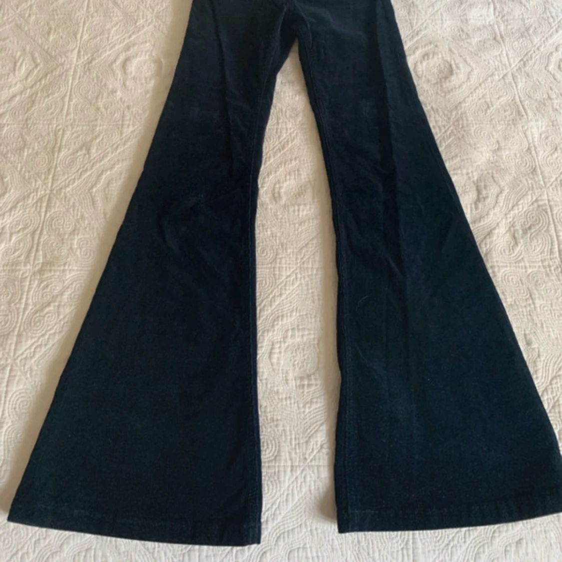 Mörkblå manchester Pow Flare byxor Crocker - 1