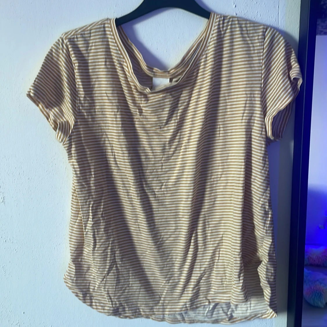 Beige och vit randig t-shirt H&M