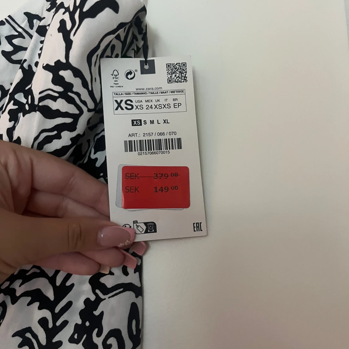 Vit och svart långklänning från Zara - 2