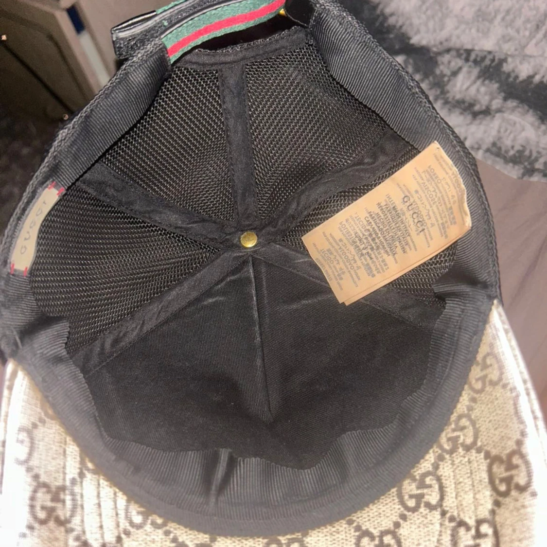 Gucci keps med tigertryck och mesh - 1