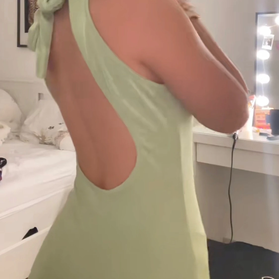 Sommar klänning grön  - 1