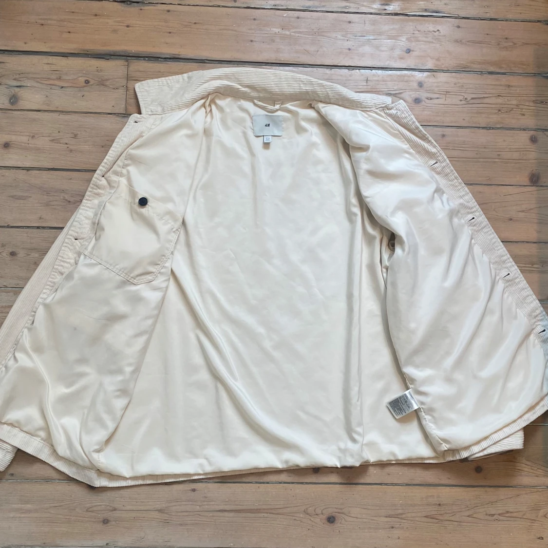 HM corduroy Vit beige vår jacka XL - 3