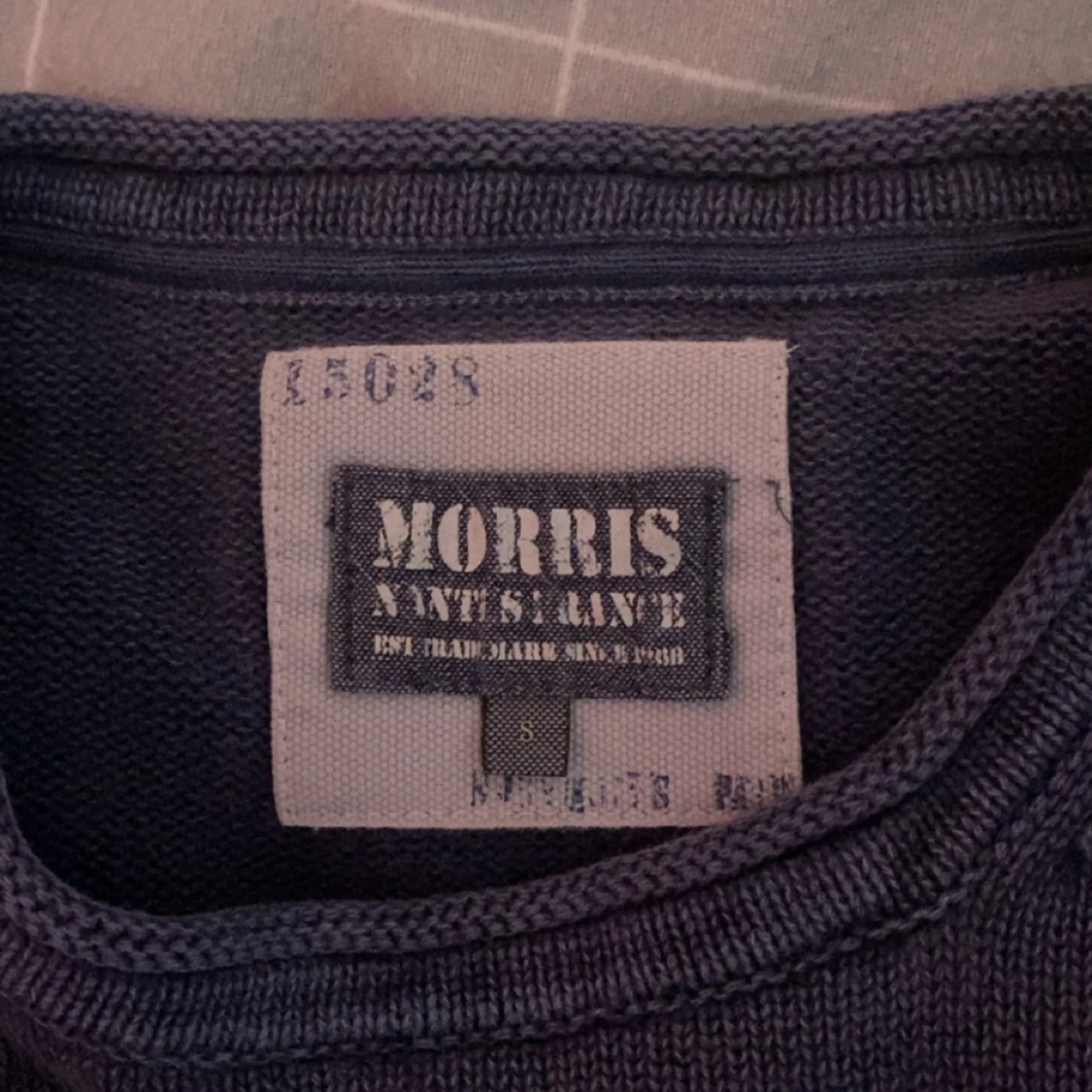 Blå stickad tröja Morris 1968 - 1