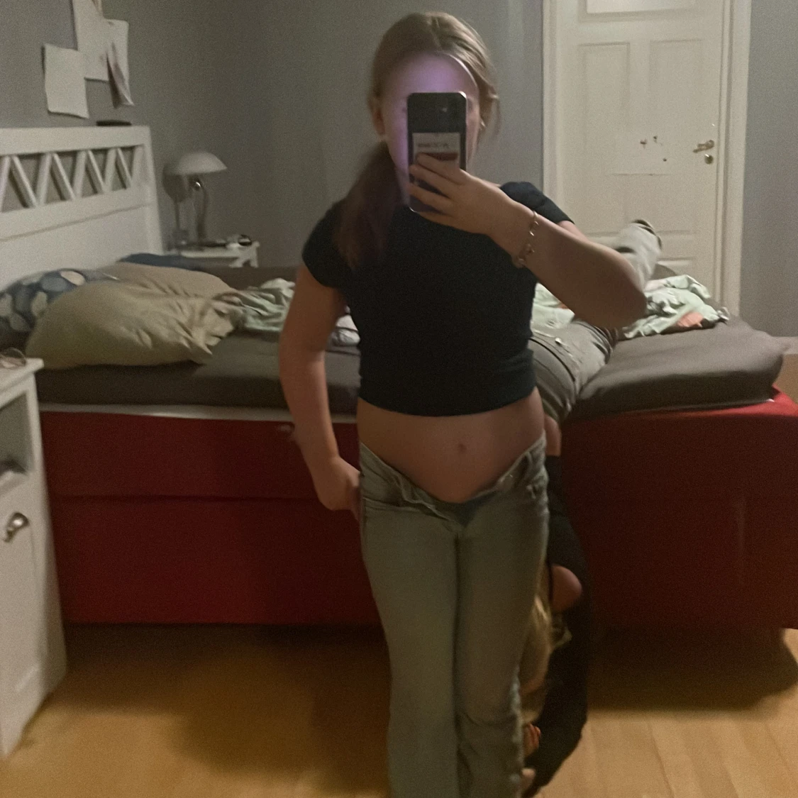 Ljusblå bootcut jeans från Kappahl