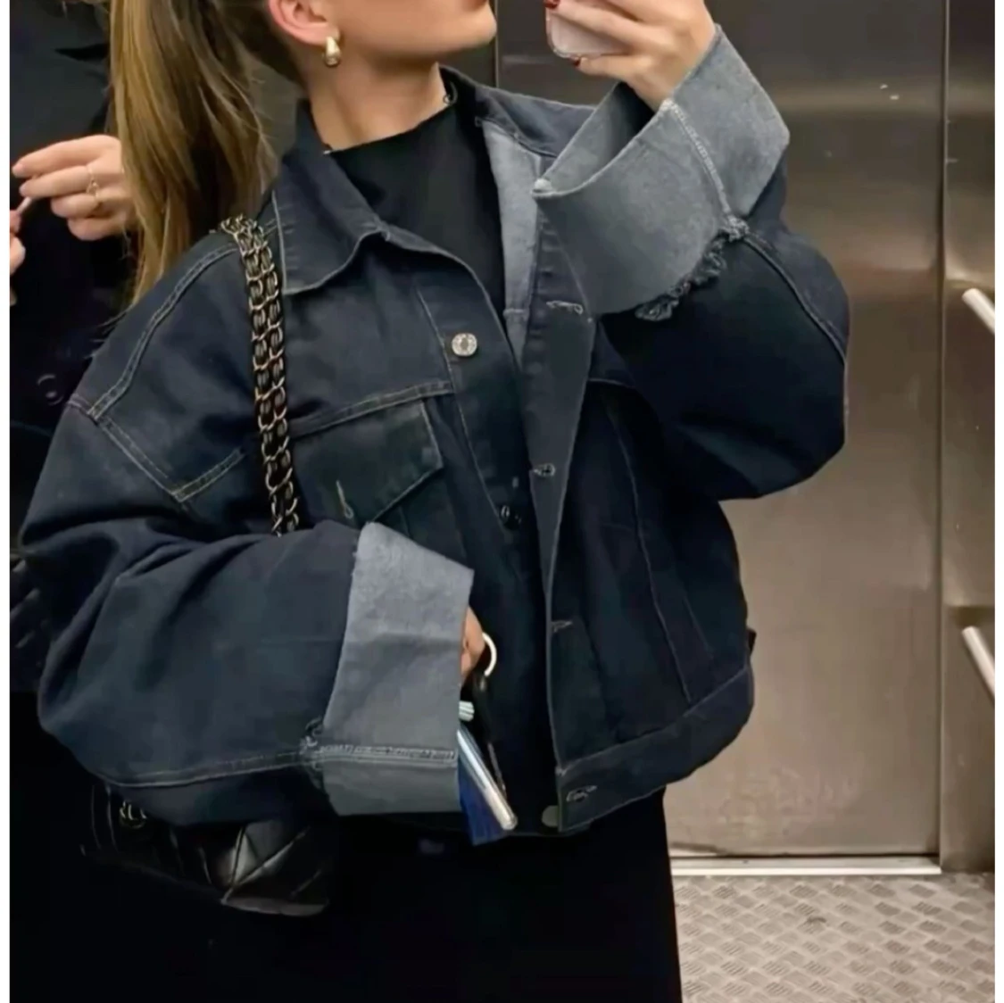 Oversized jeansjacka från Zara