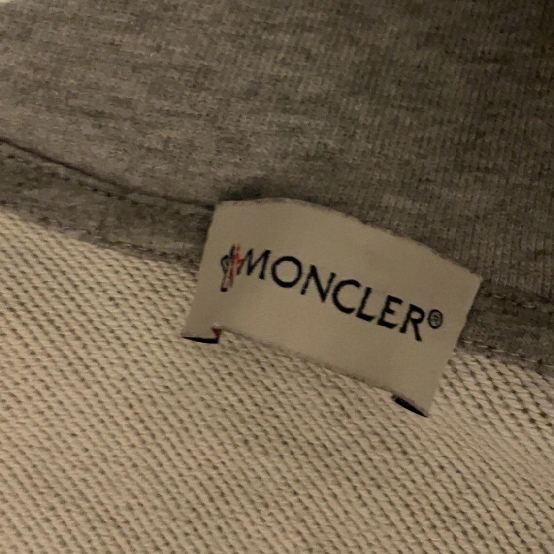 Grå Moncler hoodie med dragkedja - 2