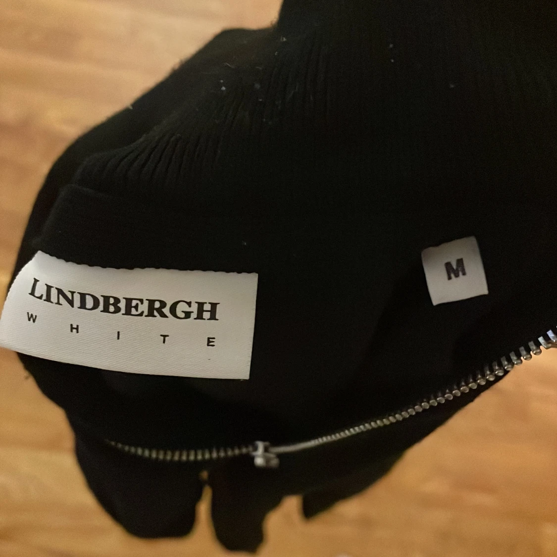 Svart stickad half zip tröja Lindbergh - 2