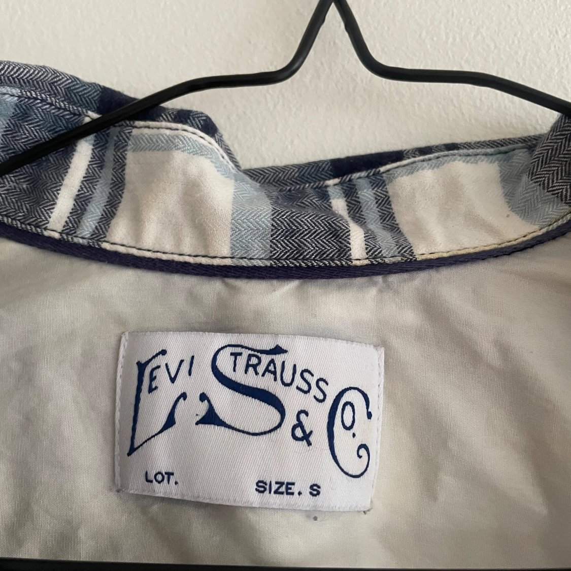 Rutig skjorta från Levi's, blå/vit S - 1