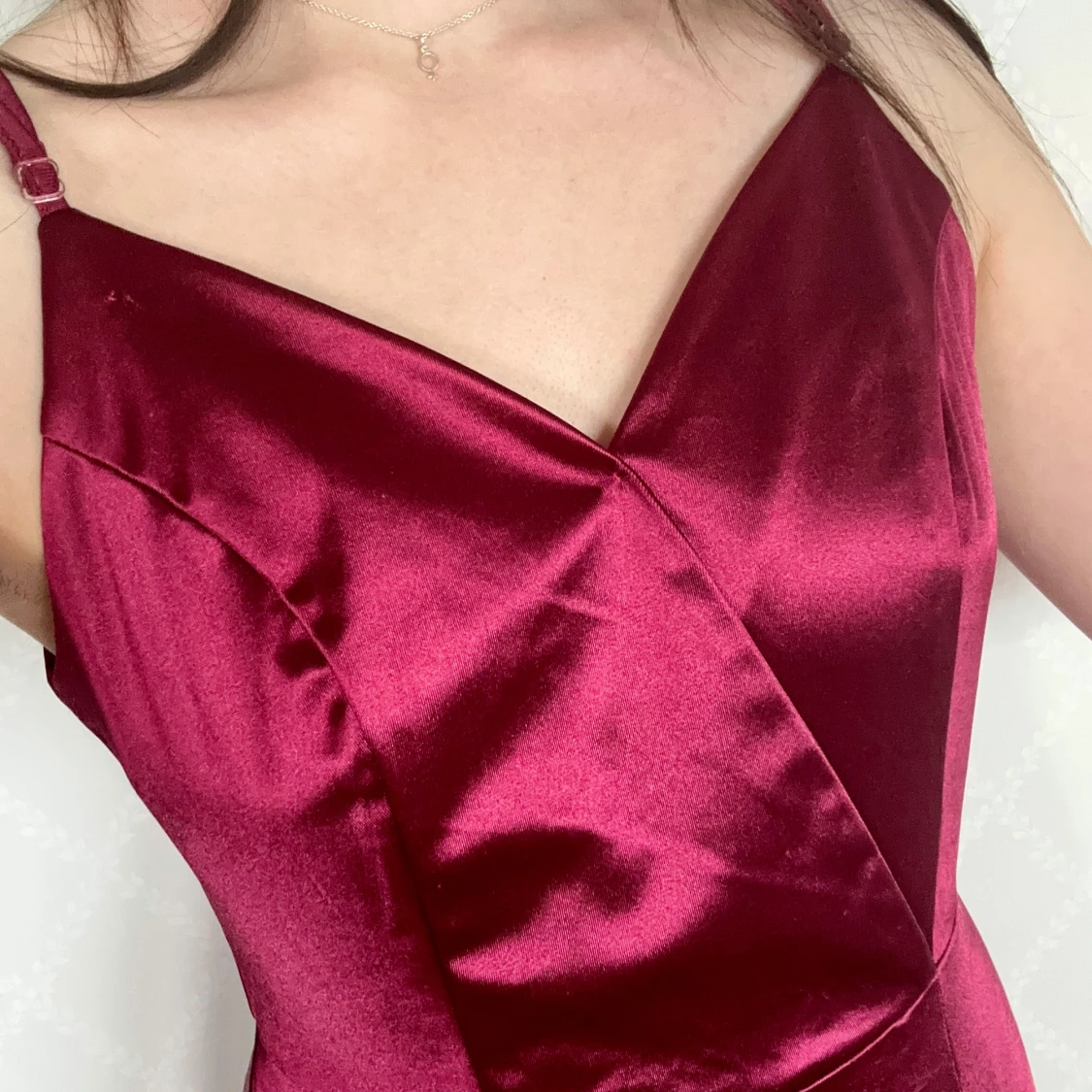 Rosaröd långklänning - 1