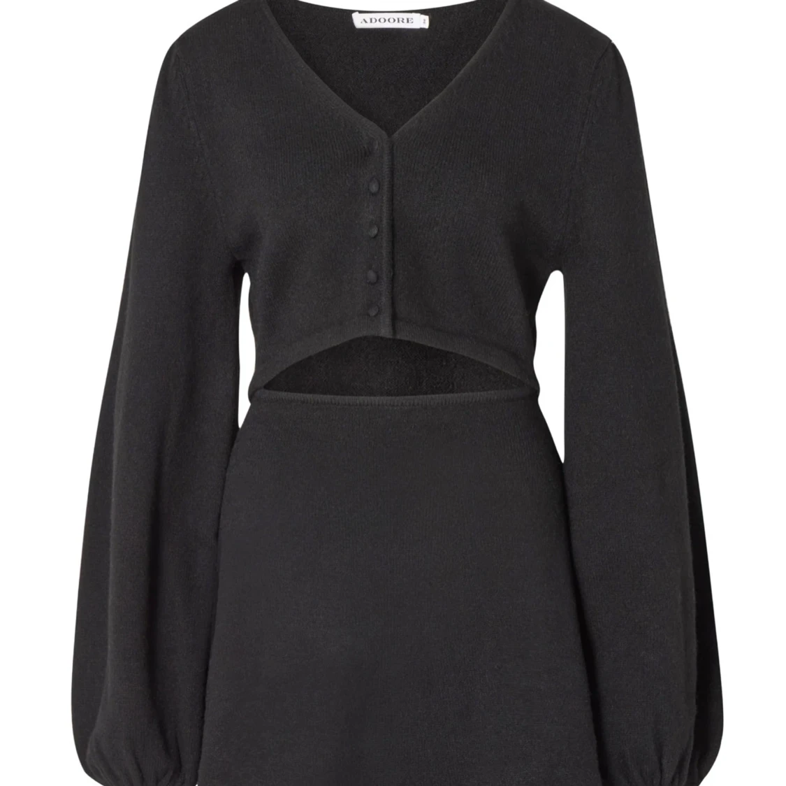 Adoore svart stickad klänning - 3