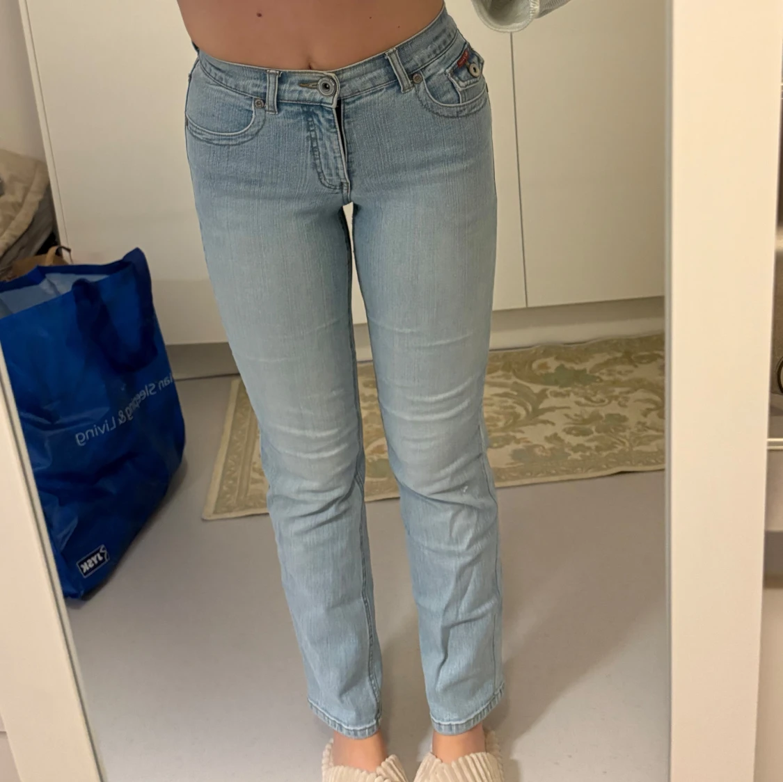 Ljusblå raka jeans från Marc Lauge Italy