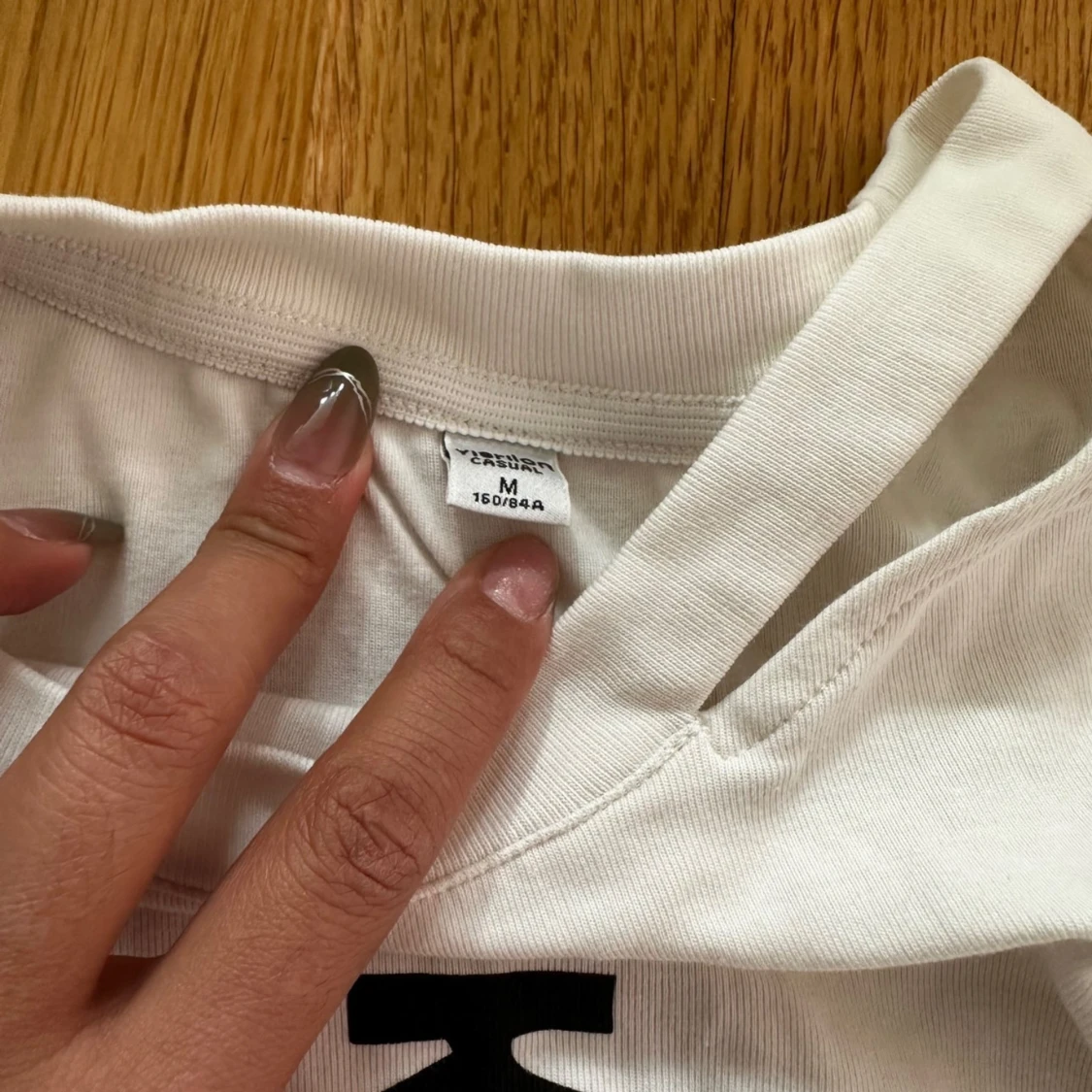 Vit långärmad tröja med tryck från Zara - 1