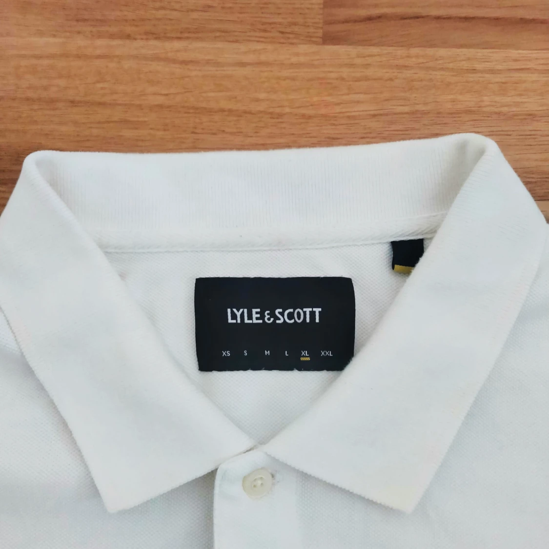 Vit pikétröja från Lyle & Scott - 3