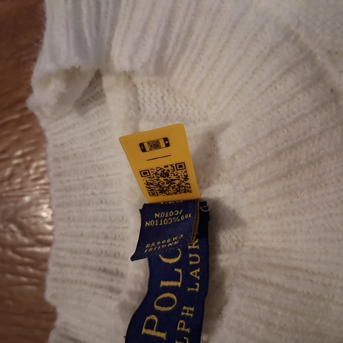 Vit kabelstickad tröja från Polo Ralph Lauren - 3