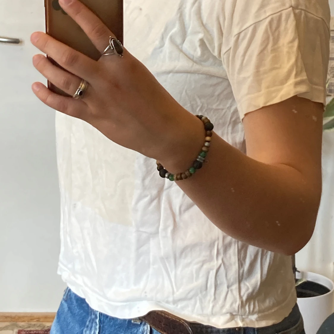 Vit basic t-shirt, S - 1