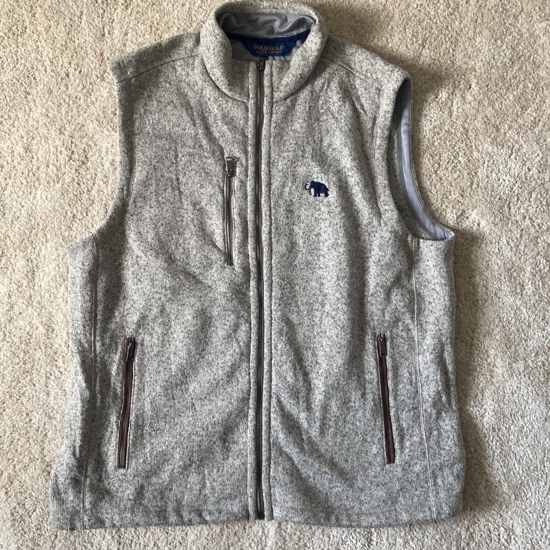 Grå fleeceväst från Polo Golf Ralph Lauren