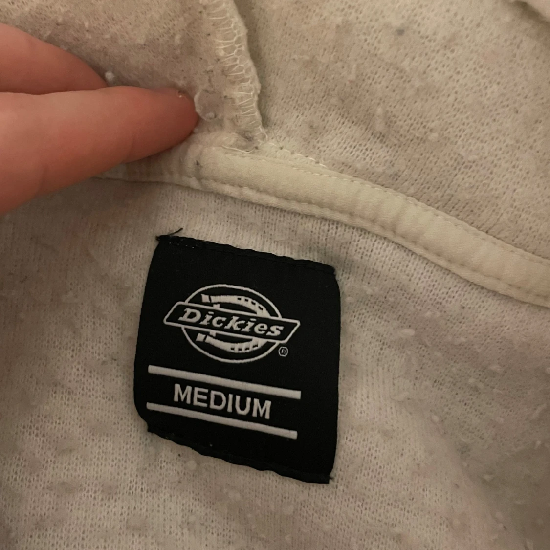 Vit fleece hoodie från Dickies - 2