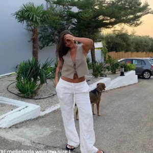 Alobha linnebyxor  - Vita ursnygga linnebyxor 