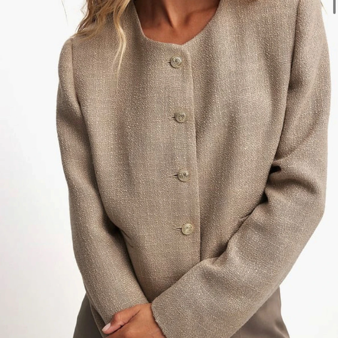 Beige tweedjacka - 2