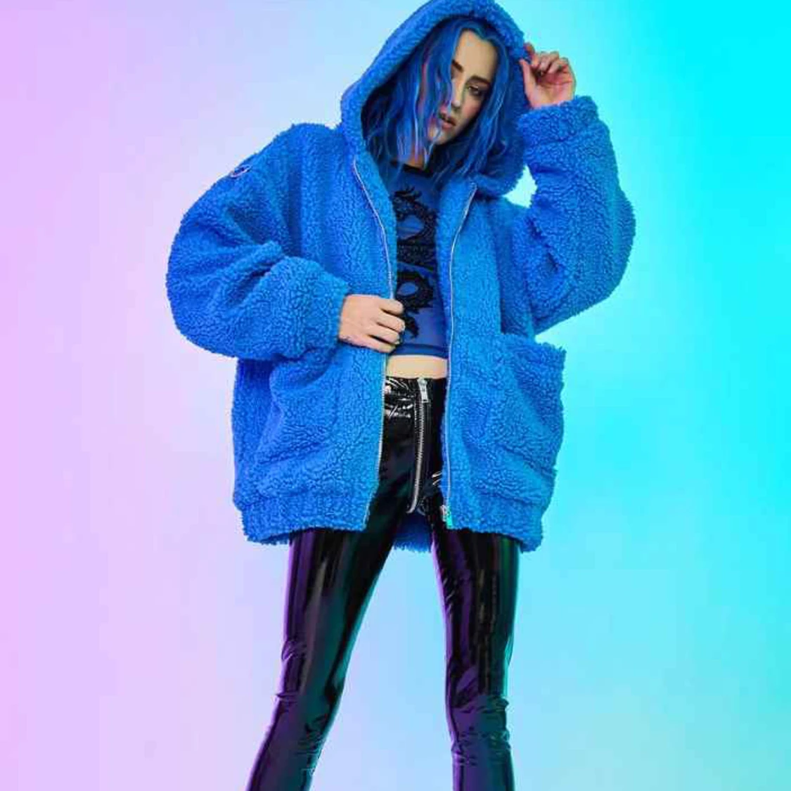 Blå Rave Jacka - 91