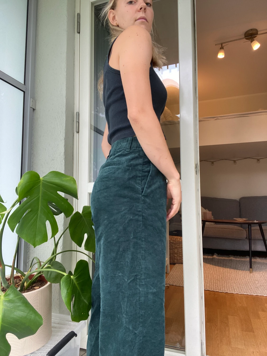 Gröna Manchesterbyxor - 90