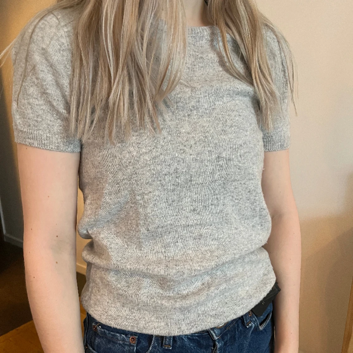 Stickad t-shirt - 90