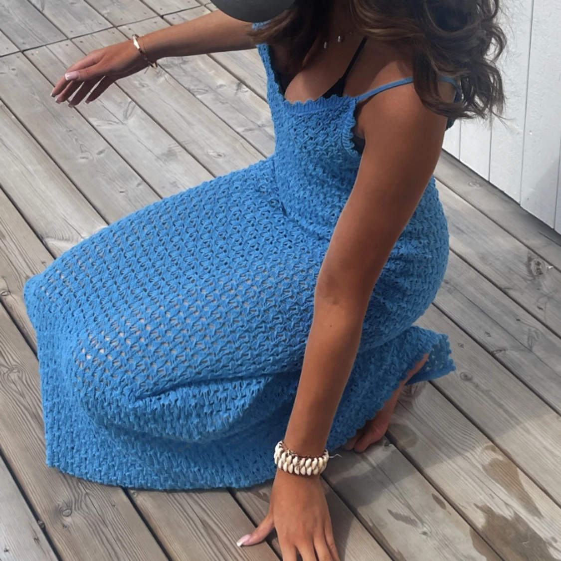 Blå strandklänning - 90