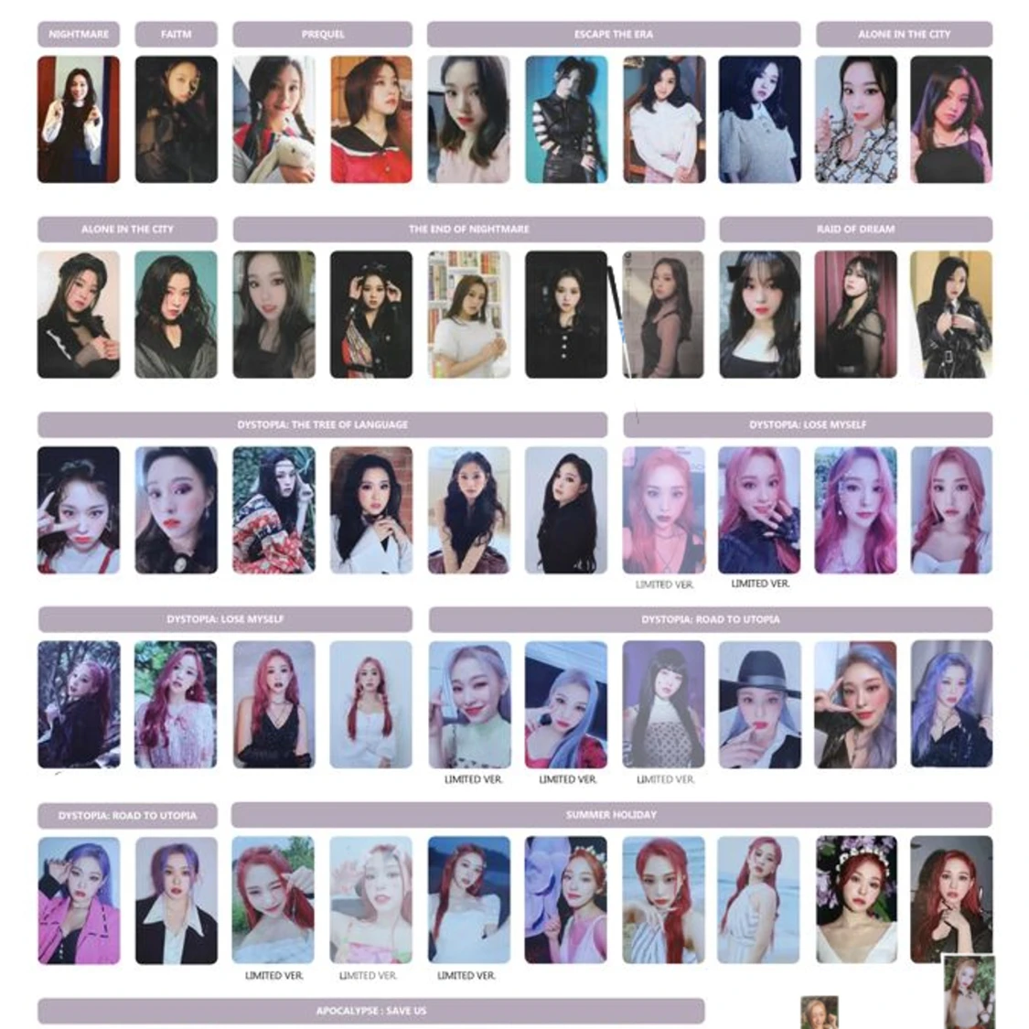 Gahyeon Dreamcatcher kpop Photocard