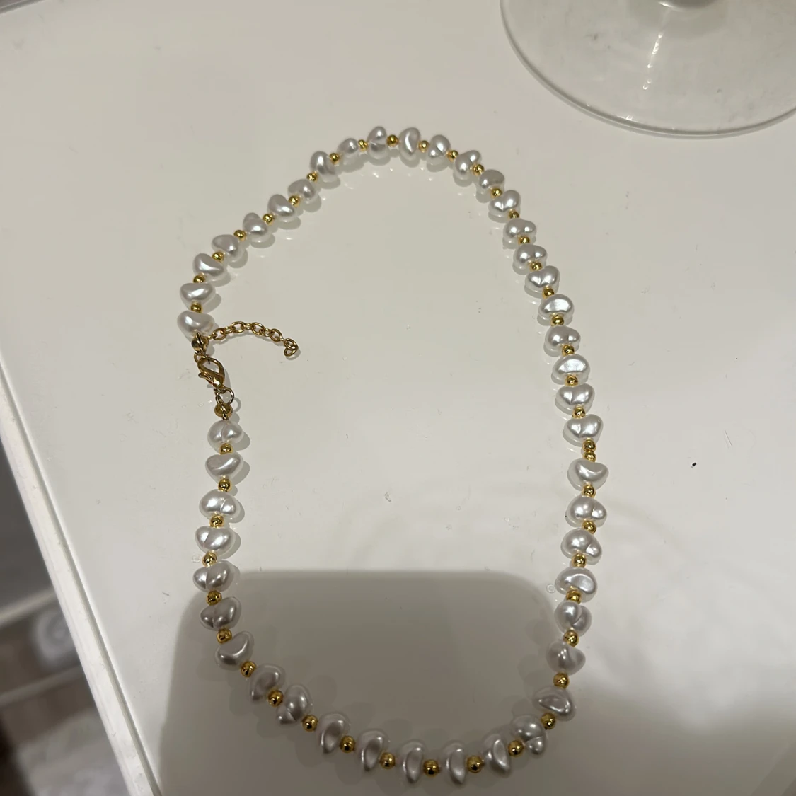 Pärl likande halsband för salu!🤍 - 90