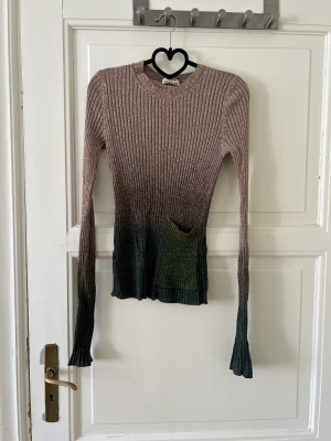 Acne studios topp i gradient  - Topp från Acne studios i en gradient från grönt till rosa. Ribbad med en ficka. Armen är något längre. Superfint skick!  
