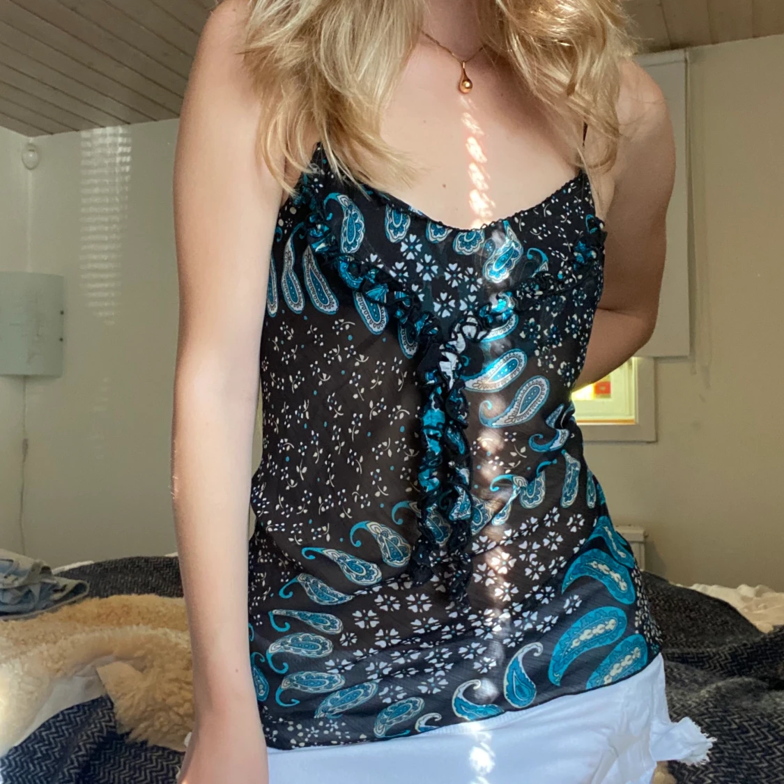 Mönstrat sommarlinne - 90