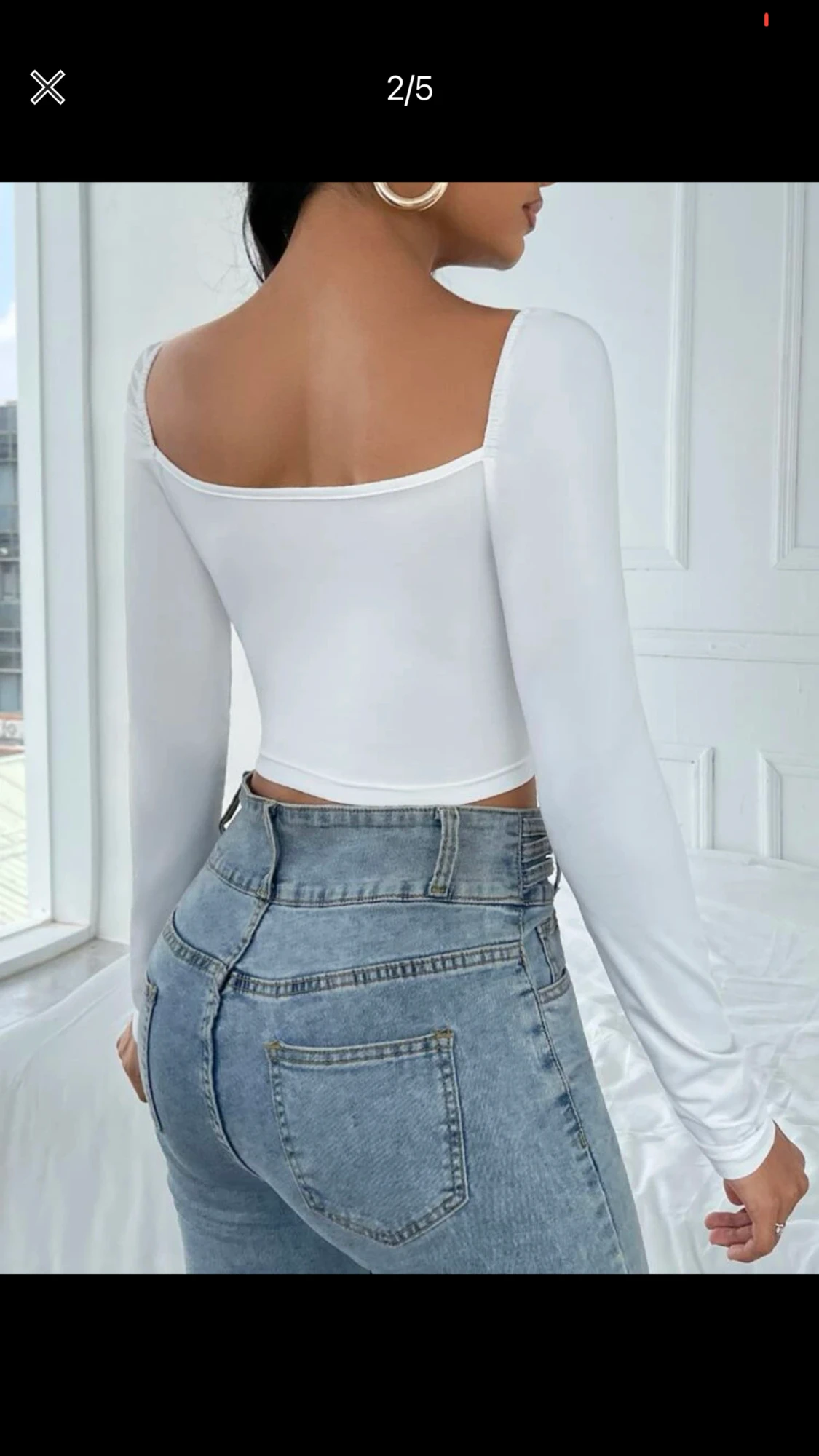 Shein vit tröja  - 90