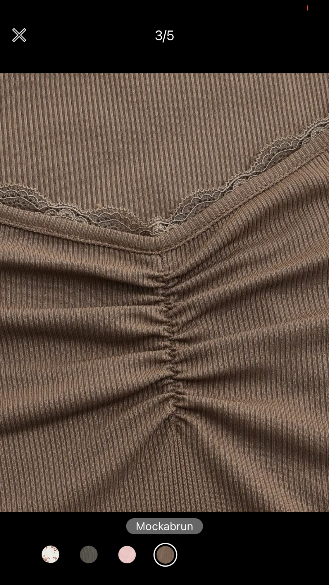 Mockabrun Rib-knit tröja från Shein