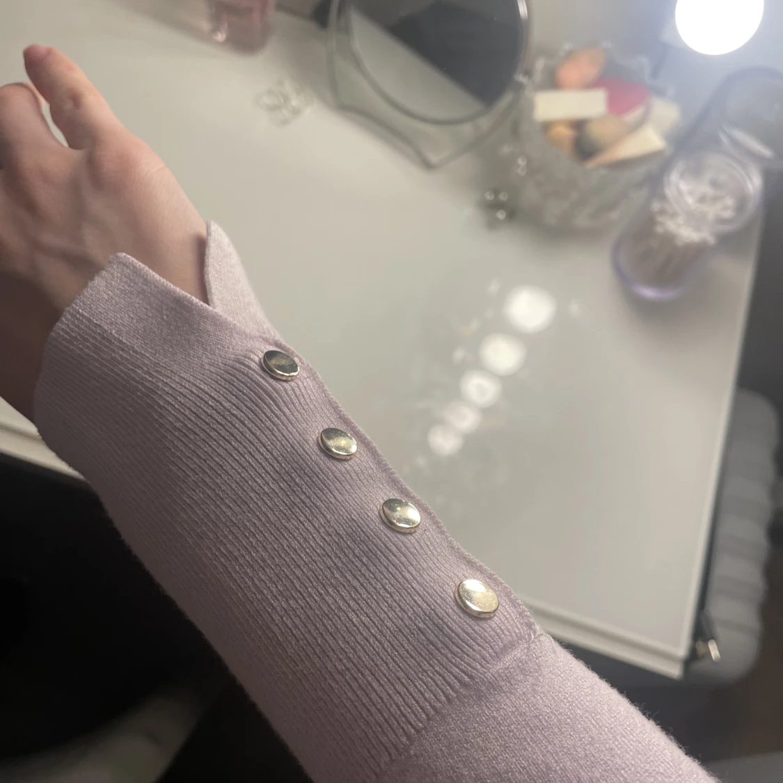 Lila zara tröja med knappar - 90