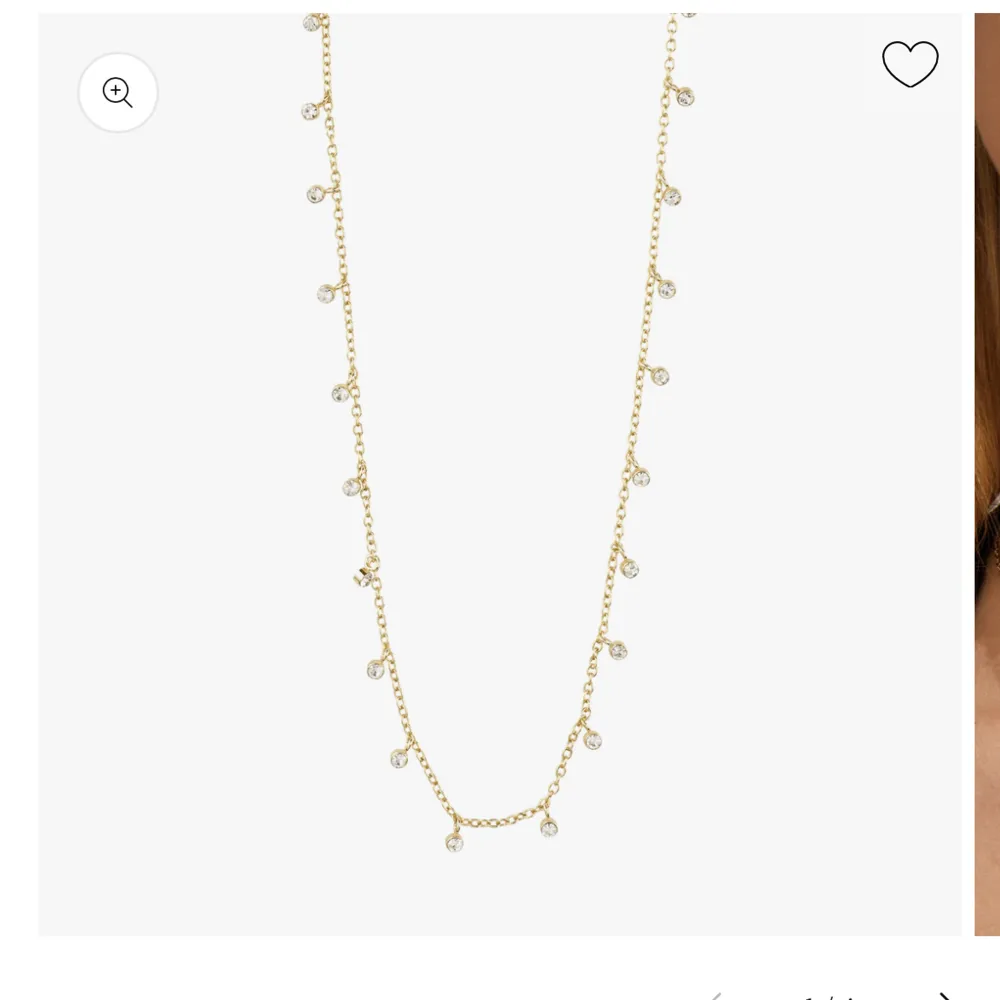 säljer denna skit snygga guld halsbandet med diamant detaljer, ordinarie pris: 399kr. . Accessoarer.