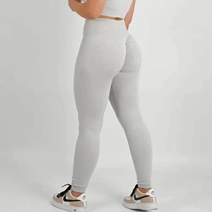 Aware Nutrition tights - Gråa seamless Aware Nutrition träningstights med scrunch bak 🖤Squatproof!