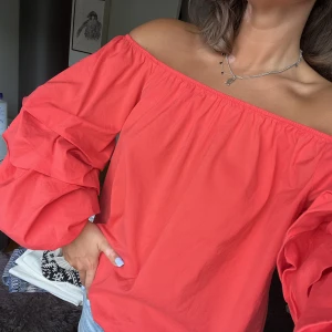 Off shoulder topp - Säljer denna superfina off shoulder topp från zara. Den är så fin i färgen och i ärmarna❤️